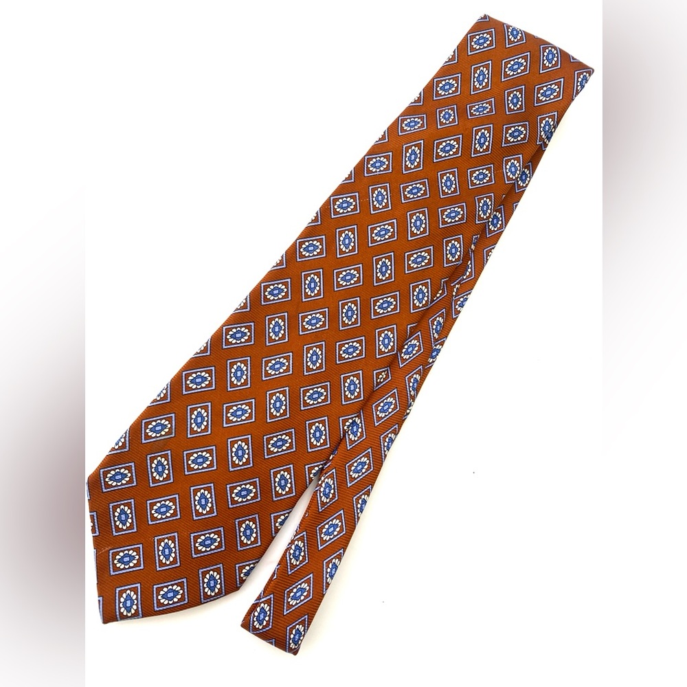 Jos. A. Bank Diagonal Diamond/Floral Silk Necktie